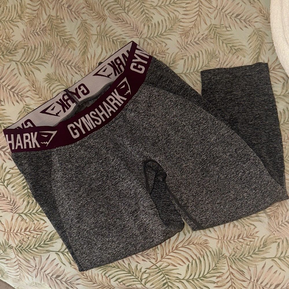 Gymshark Women’s Charcoal and Burgundy Leggings